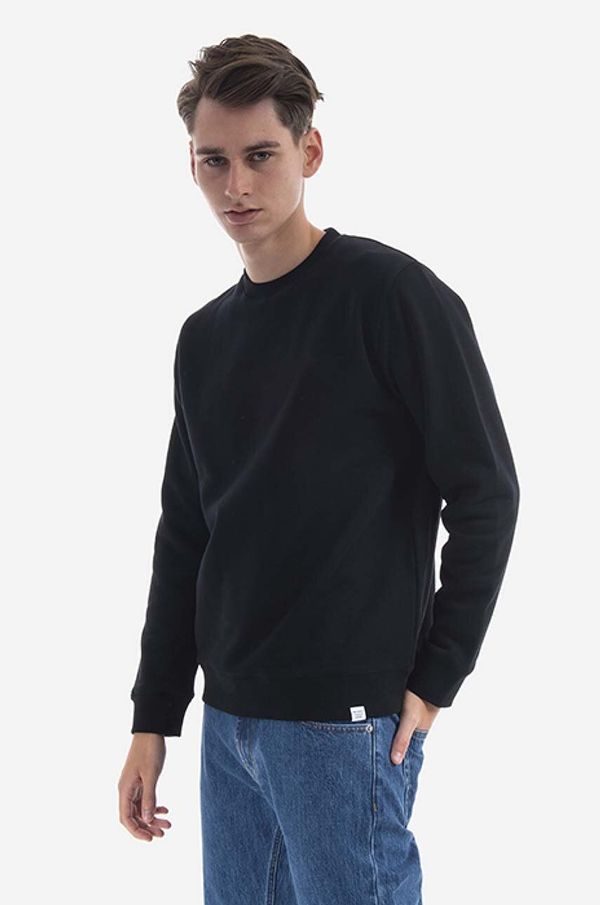 Norse Projects Pamučna dukserica Norse Projects Vagn Classic Crew za muškarce, boja: crna, bez uzorka, N20.1275.9999-9999