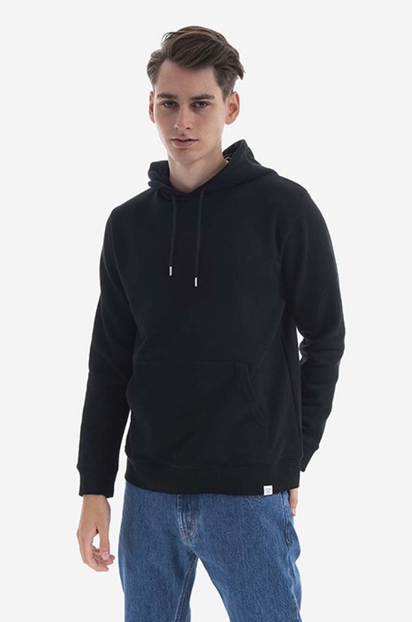 Norse Projects Pamučna dukserica Norse Projects Vagn Classic Hood za muškarce, boja: crna, s kapuljačom, bez uzorka, N20.1276.9999-9999