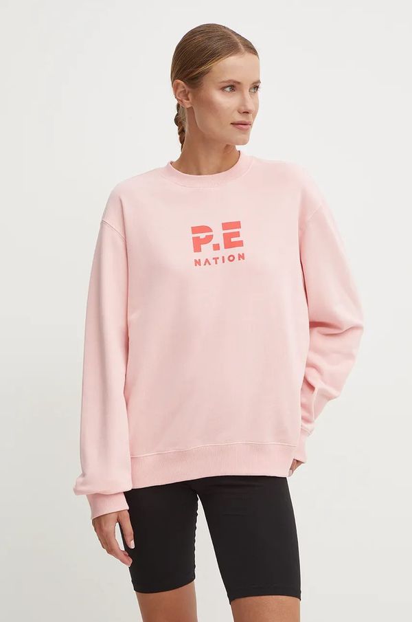 P.E Nation Pamučna dukserica P.E Nation Heads Up 2 za žene, boja: ružičasta, s tiskom, 243F434