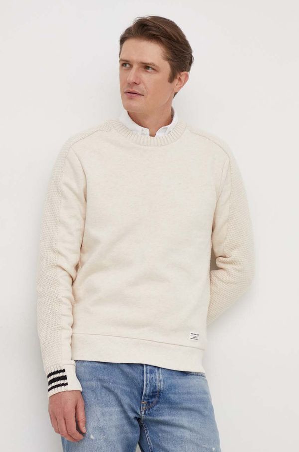 Pepe Jeans Pamučna dukserica Pepe Jeans Murphy za muškarce, boja: bež, bez uzorka