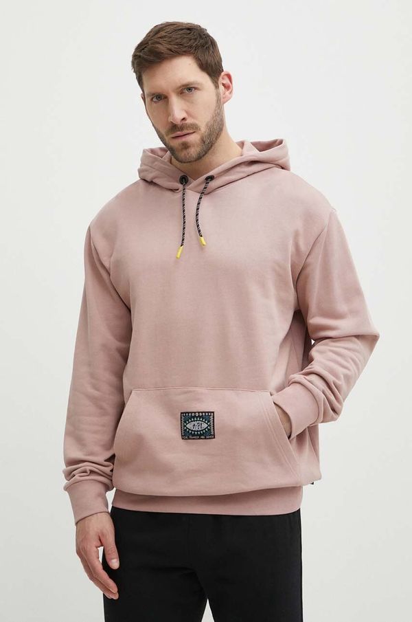 Picture Pamučna dukserica Picture Aloha za muškarce, boja: ružičasta, s kapuljačom, s tiskom, MSW436