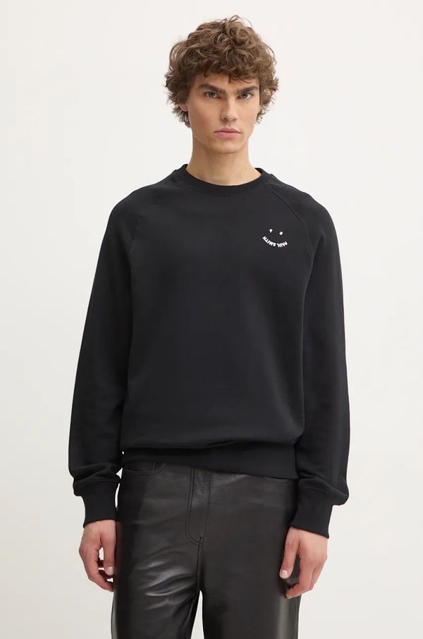 PS Paul Smith Pamučna dukserica PS Paul Smith za muškarce, boja: crna, bez uzorka, M2R.958XE.N22126