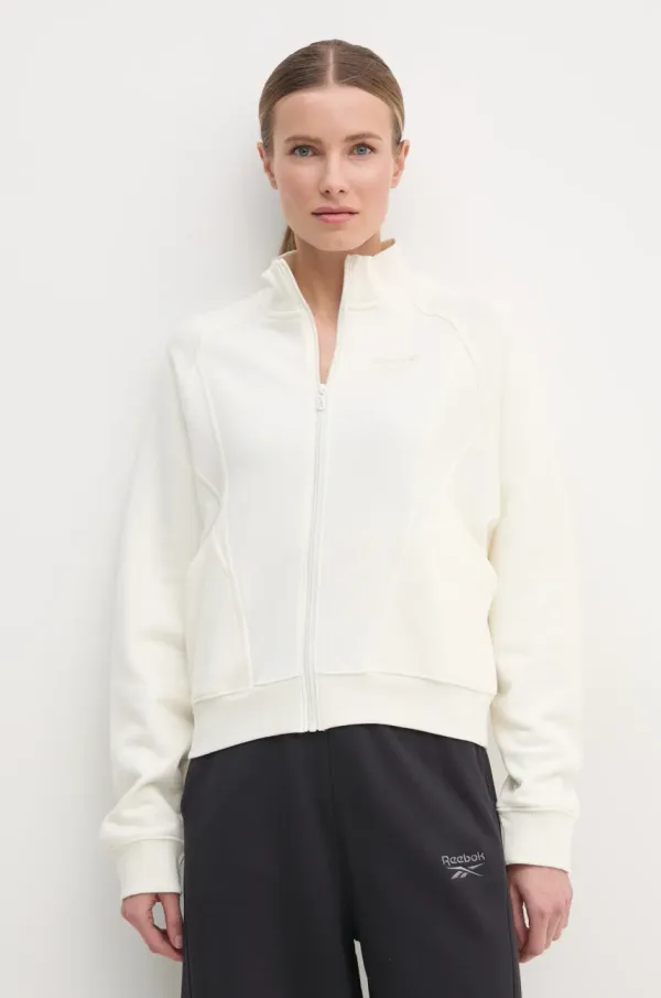 Reebok Classic Pamučna dukserica Reebok Classic za žene, boja: bež, bez uzorka, 100214105