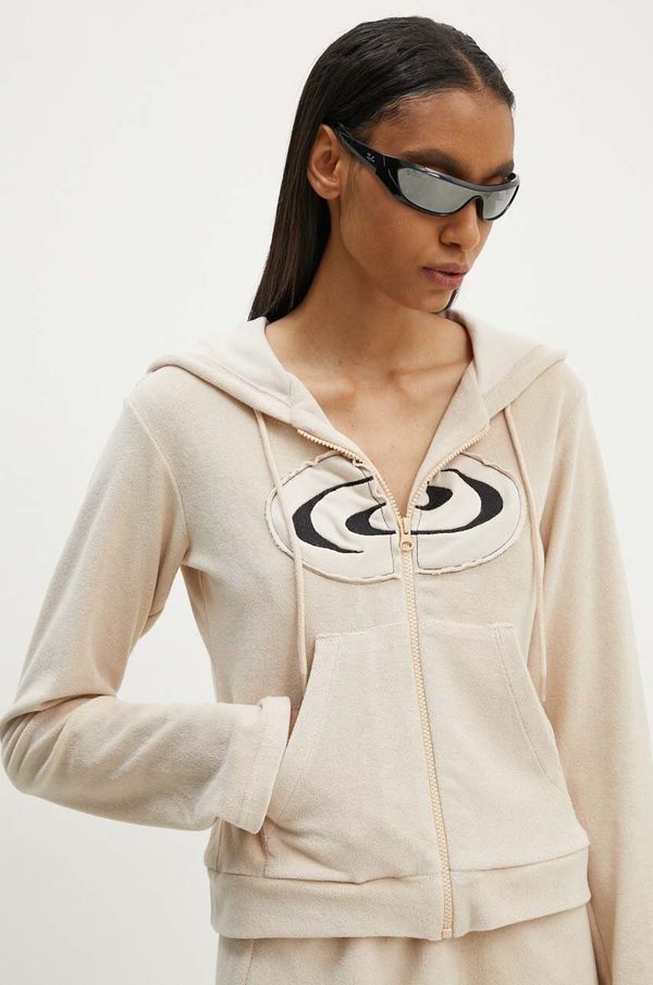 Resume Pamučna dukserica Résumé BoraRS Blouse za žene, boja: bež, s kapuljačom, s aplikacijom, 221441164