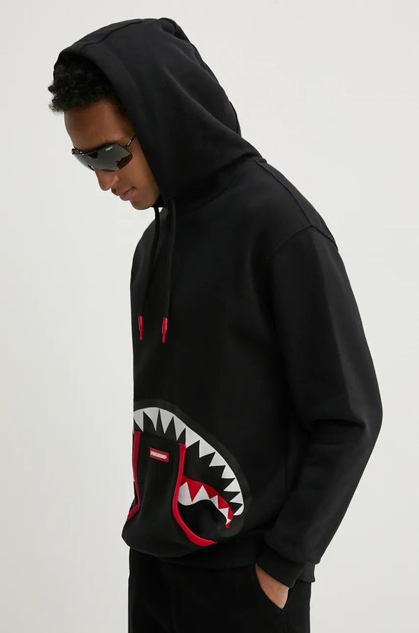 Sprayground Pamučna dukserica Sprayground boja: crna, s kapuljačom, s tiskom, SP364