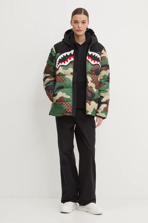 Sprayground Pamučna dukserica Sprayground boja: crna, s kapuljačom, s tiskom, SP678