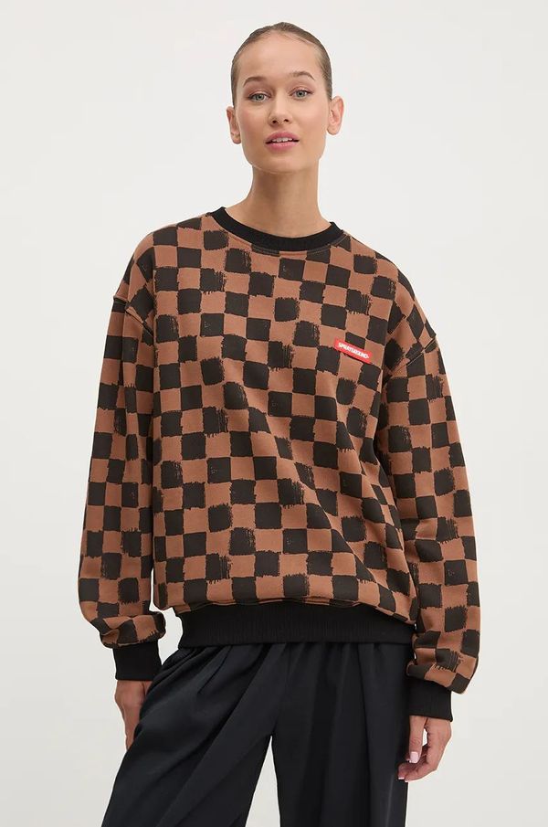 Sprayground Pamučna dukserica Sprayground boja: smeđa, s uzorkom, SP612