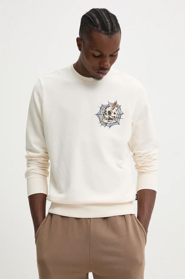 Superdry Pamučna dukserica Superdry za muškarce, boja: bež, s tiskom, M2013710A-22C