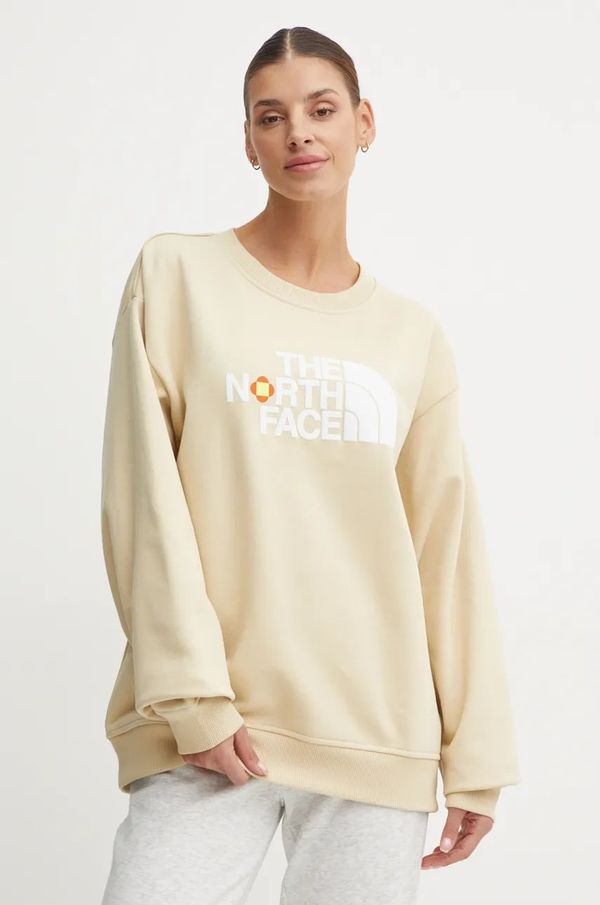 The North Face Pamučna dukserica The North Face TNF x Yinka Ilori za žene, boja: bež, s aplikacijom, NF0A89C83X41