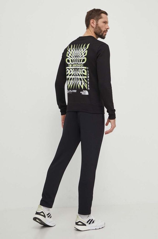 The North Face Pamučna dukserica The North Face za muškarce, boja: crna, s tiskom, NF0A87EBJK31