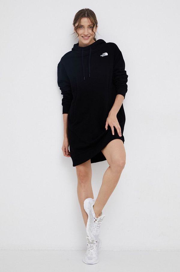 The North Face Pamučna dukserica The North Face za žene, boja: crna, s kapuljačom