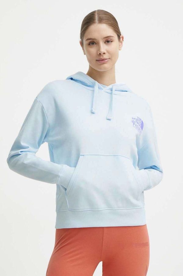 The North Face Pamučna dukserica The North Face za žene, s kapuljačom, s tiskom, NF0A87DYO0R1