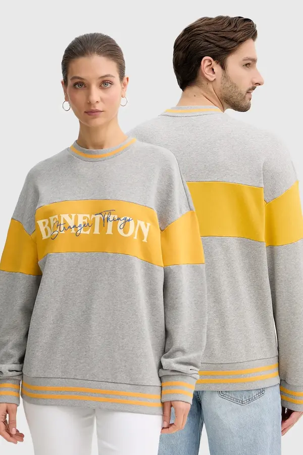 United Colors of Benetton Pamučna dukserica United Colors of Benetton x Stranger Things