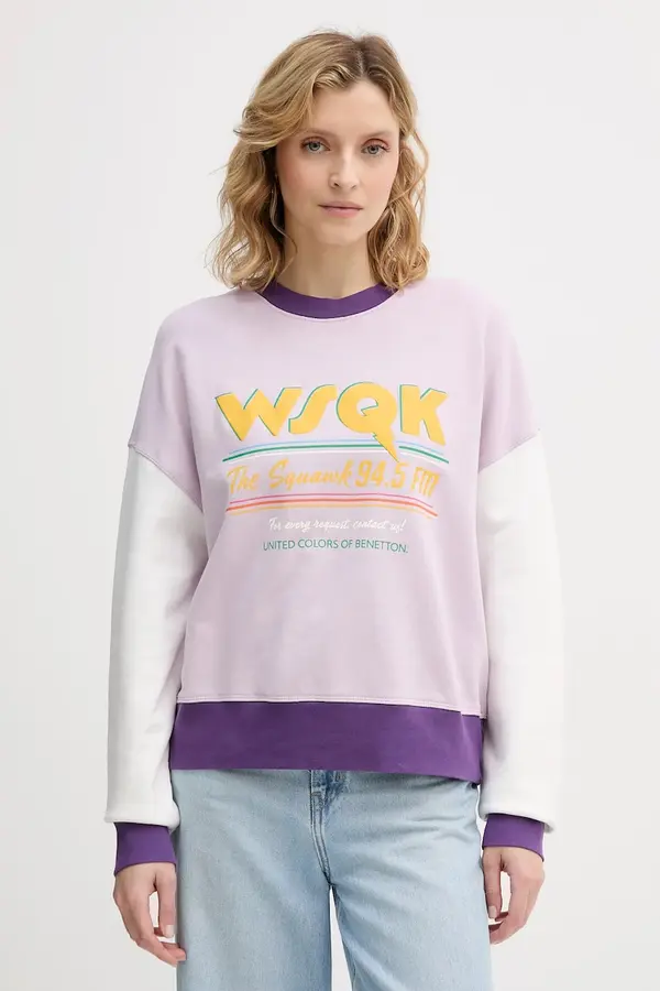 United Colors of Benetton Pamučna dukserica United Colors of Benetton x Stranger Things