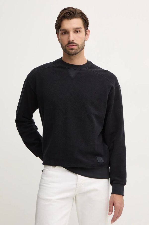 United Colors of Benetton Pamučna dukserica United Colors of Benetton za muškarce, boja: crna, bez uzorka, 3NMEU109T