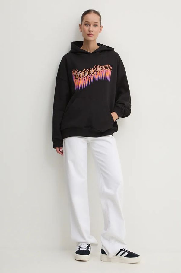 Vertere Berlin Pamučna dukserica Vertere Berlin boja: crna, s kapuljačom, s tiskom, VER H122