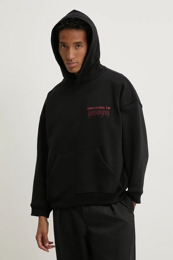 Vertere Berlin Pamučna dukserica Vertere Berlin boja: crna, s kapuljačom, s tiskom, VER H60