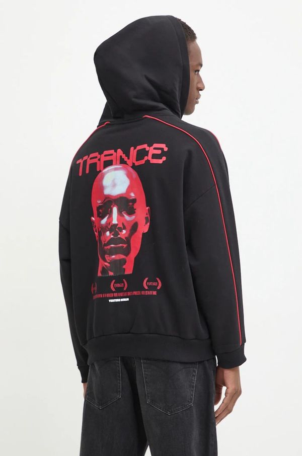 Vertere Berlin Pamučna dukserica Vertere Berlin boja: crna, s kapuljačom, s tiskom, VER ZH120