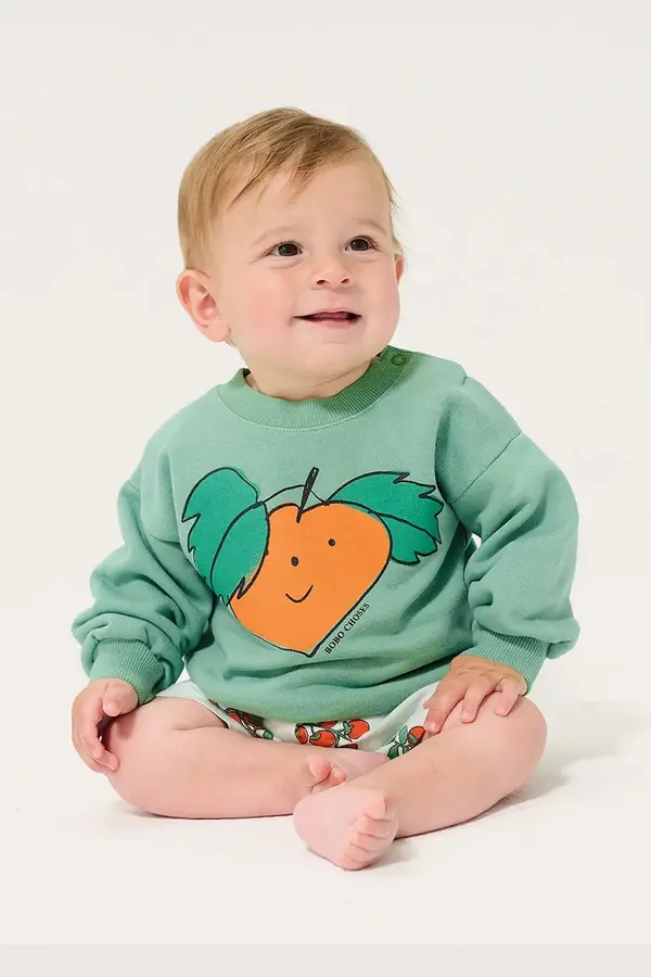 Bobo Choses Pamučna dukserica za bebe Bobo Choses Tangerine