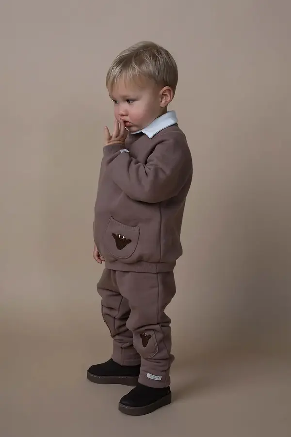 Donsje Pamučna dukserica za bebe Donsje Foppe Sweater Stags