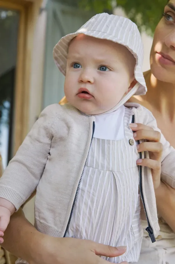 Mayoral Newborn Pamučna dukserica za bebe Mayoral Newborn boja: bež, bez uzorka, 1395