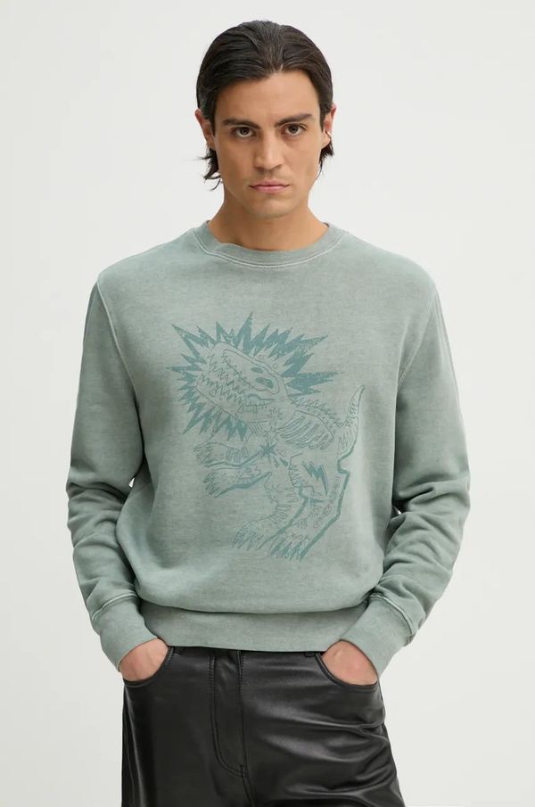 Zadig&Voltaire Pamučna dukserica ZADIG&VOLTAIRE za muškarce, boja: tirkizna, s uzorkom, JMSS00265