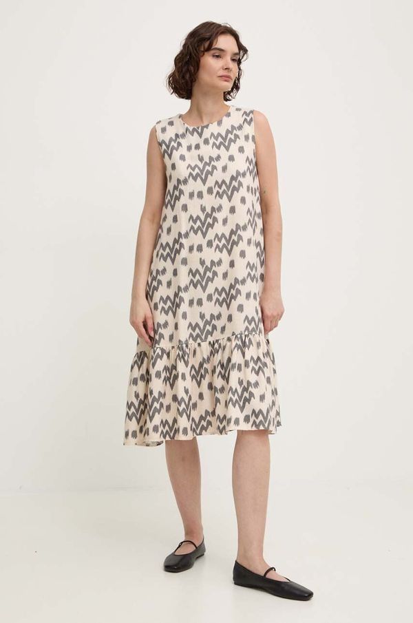 Answear Lab Pamučna haljina Answear Lab boja: crna, mini, ravna