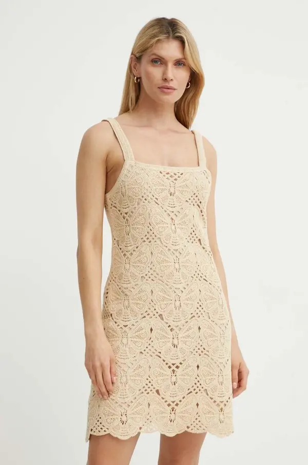 By Malene Birger Pamučna haljina By Malene Birger FALLA boja: bež, mini, uska, Q72363003