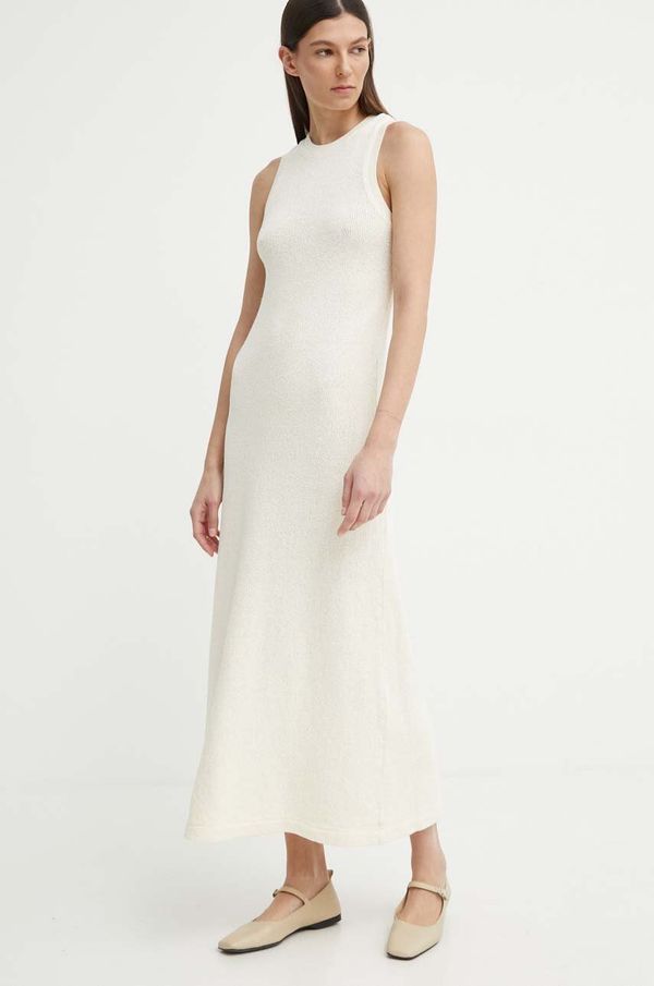 Drykorn Pamučna haljina Drykorn ELSANNE boja: bež, maxi, uska, 523030 60567