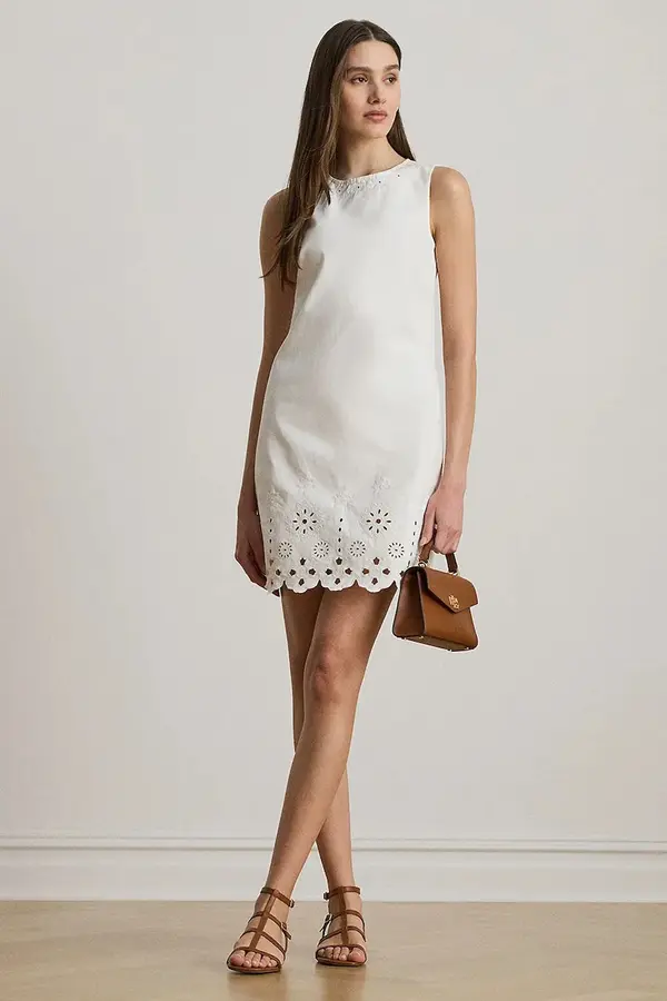 Lauren Ralph Lauren Pamučna haljina Lauren Ralph Lauren