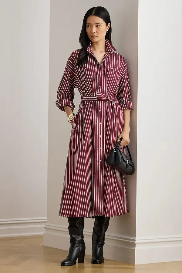 Lauren Ralph Lauren Pamučna haljina Lauren Ralph Lauren