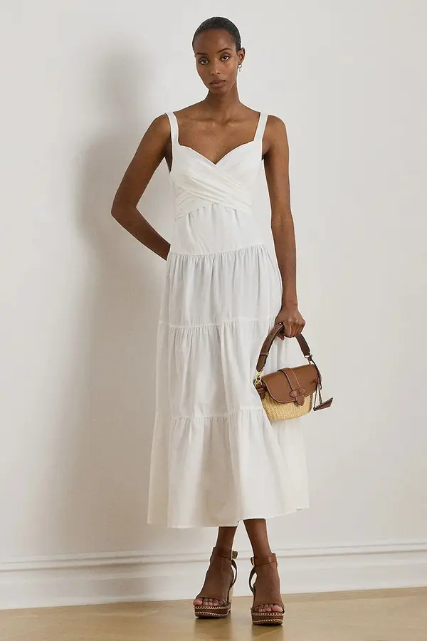 Lauren Ralph Lauren Pamučna haljina Lauren Ralph Lauren