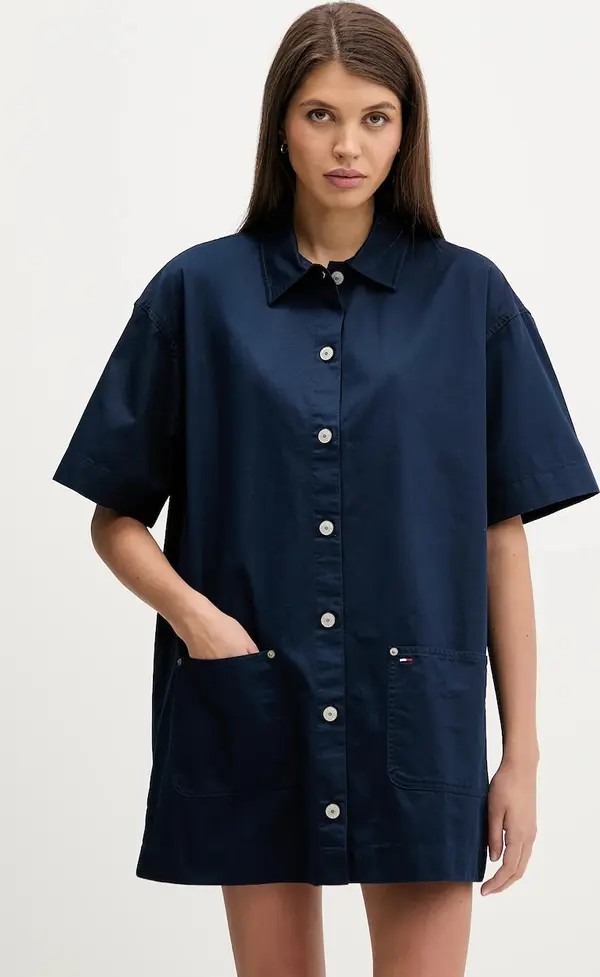 Tommy Jeans Pamučna haljina Tommy Jeans