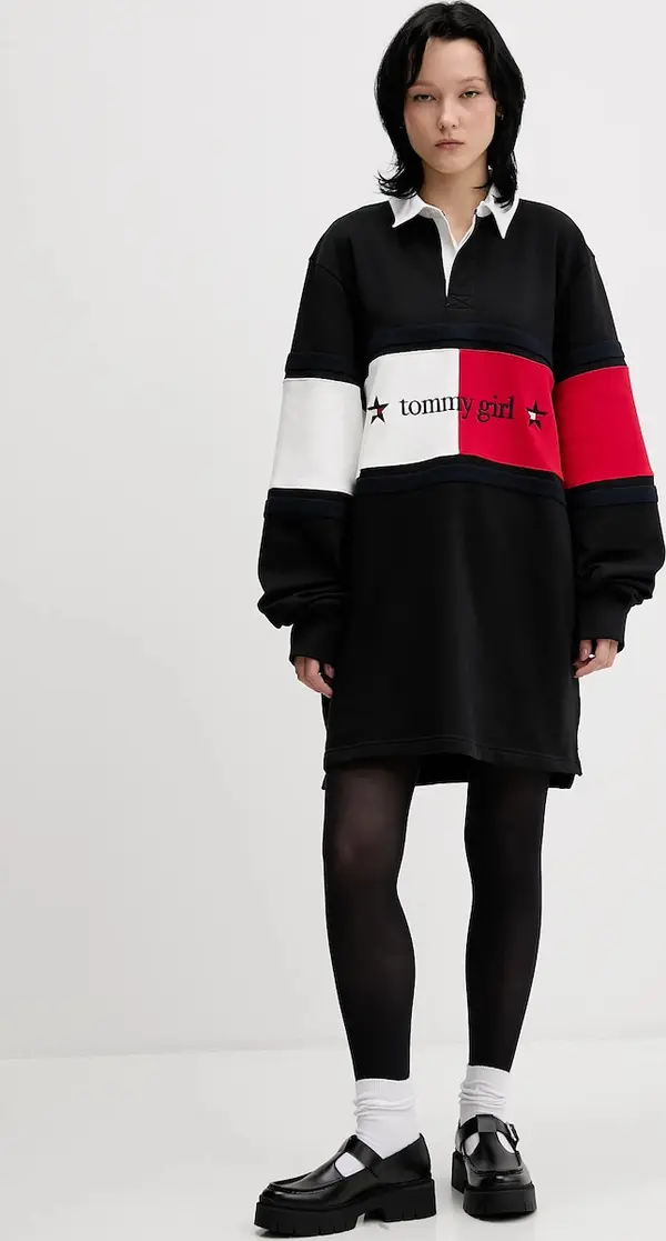 Tommy Jeans Pamučna haljina Tommy Jeans