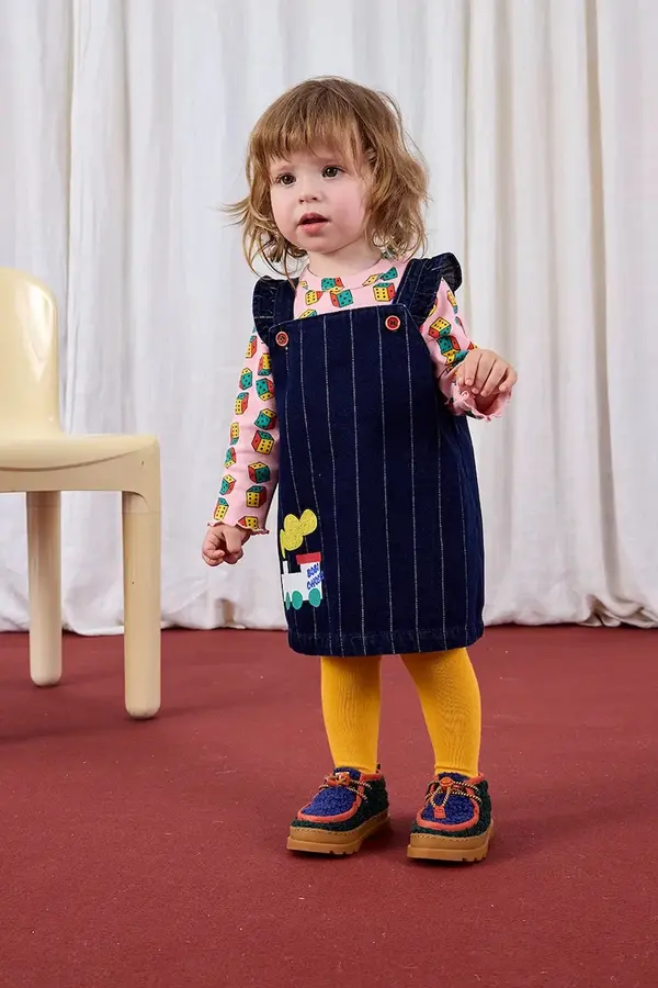 Bobo Choses Pamučna haljina za bebe Bobo Choses Choo Choo