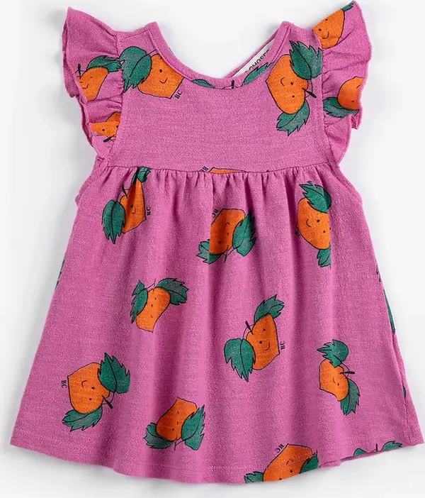 Bobo Choses Pamučna haljina za bebe Bobo Choses Tangerine