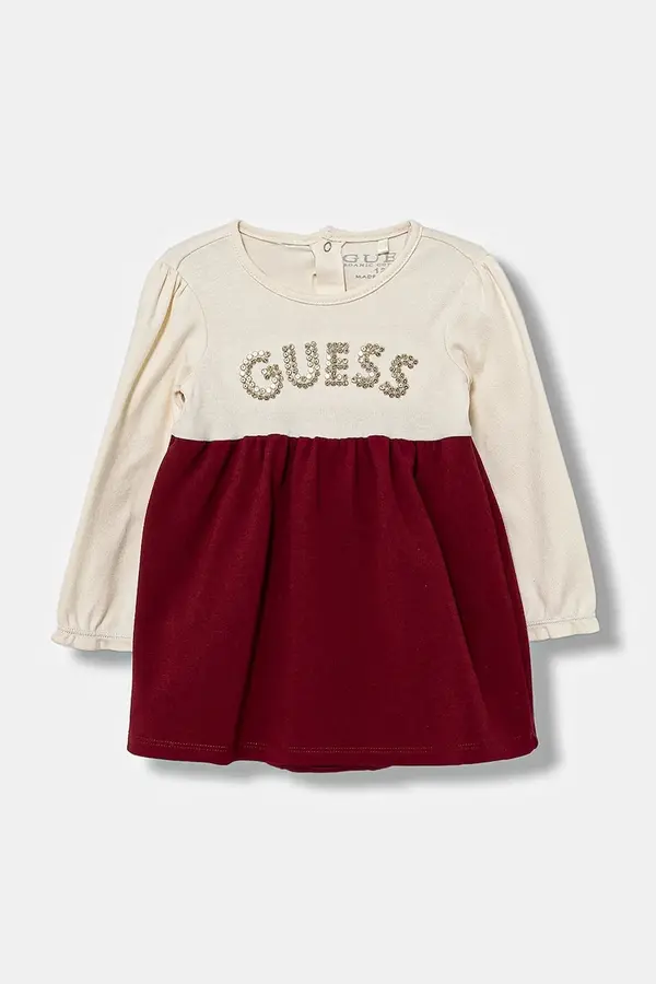 Guess Pamučna haljina za bebe Guess