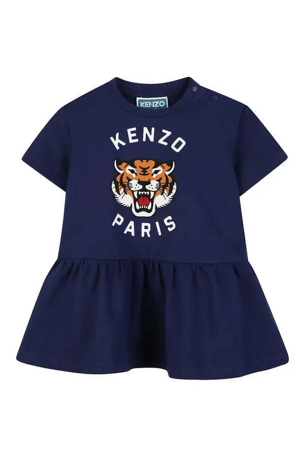 Kenzo kids Pamučna haljina za bebe Kenzo Kids
