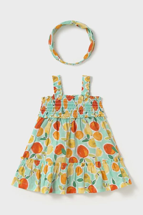 Mayoral Pamučna haljina za bebe Mayoral mini, širi se prema dolje, 1926