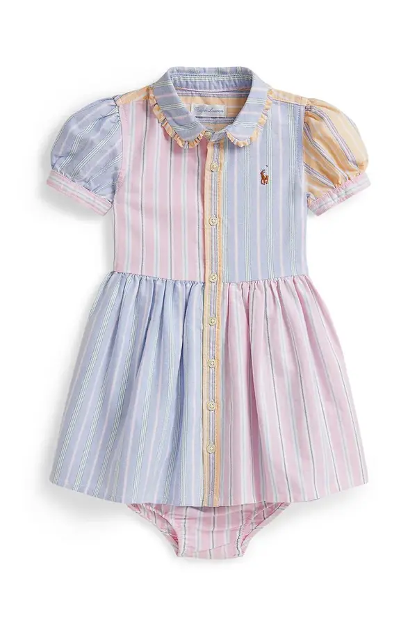Polo Ralph Lauren Pamučna haljina za bebe Polo Ralph Lauren