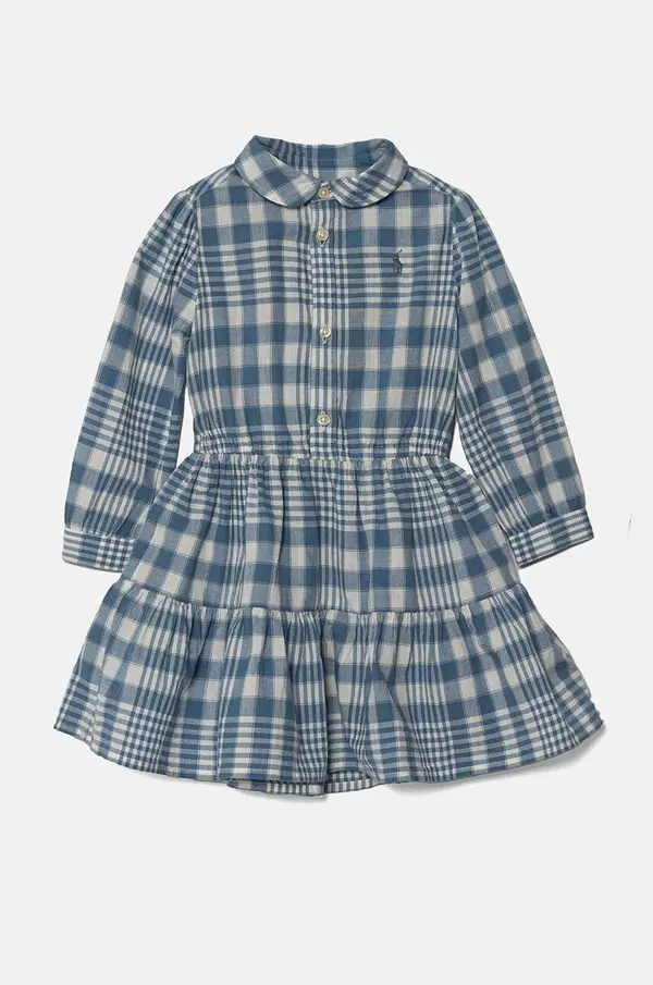 Polo Ralph Lauren Pamučna haljina za bebe Polo Ralph Lauren