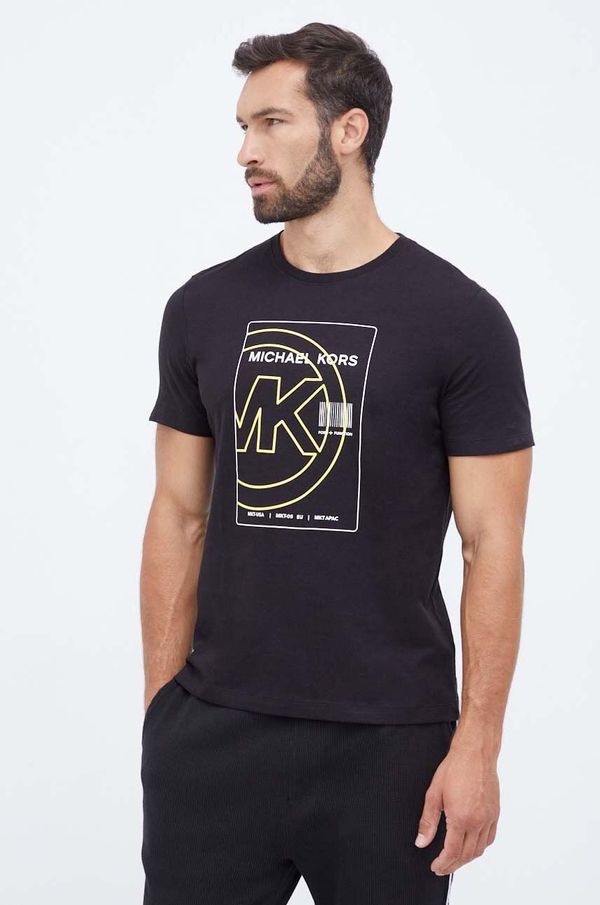 Michael Kors Pamučna homewear majica kratkih rukava Michael Kors boja: crna, s tiskom, 6F36G30091