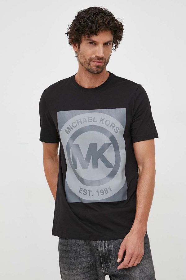 Michael Kors Pamučna homewear majica kratkih rukava Michael Kors boja: crna, s tiskom