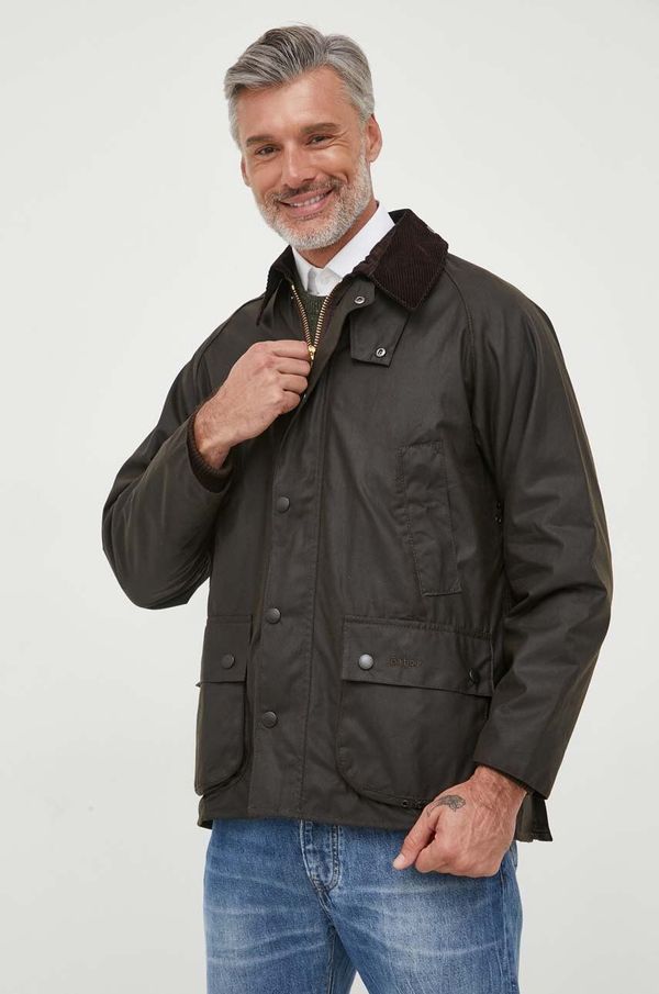 Barbour Pamučna jakna Barbour Classic Bedale Wax Jacket boja: smeđa, za prijelazno razdoblje, MWX0010
