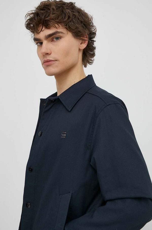 G-Star Raw Pamučna jakna G-Star Raw boja: tamno plava, za prijelazno razdoblje