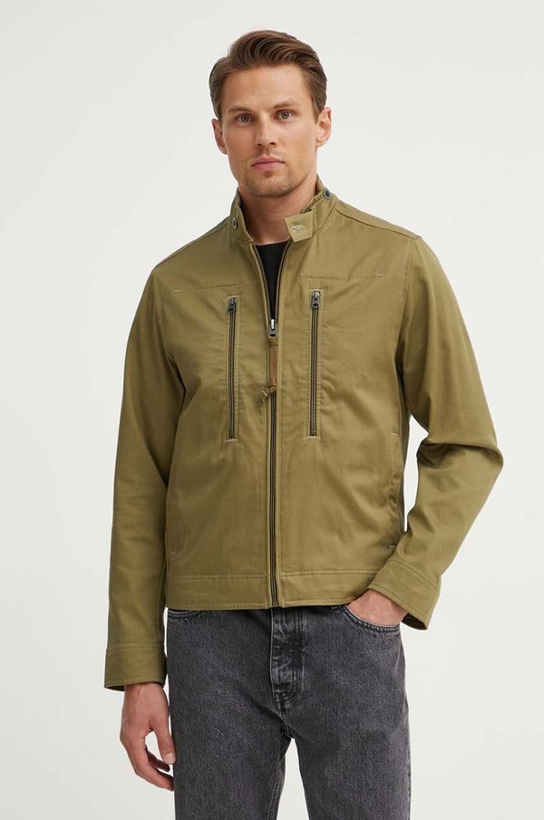 G-Star Raw Pamučna jakna G-Star Raw boja: zelena, za prijelazno razdoblje, D24288-C962