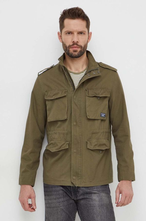 Pepe Jeans Pamučna jakna Pepe Jeans boja: zelena, za prijelazno razdoblje