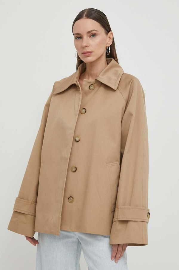 Tiger of Sweden Pamučna jakna Tiger Of Sweden boja: smeđa, za prijelazno razdoblje