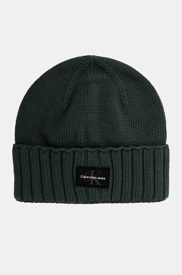 Calvin Klein Jeans Pamučna kapa Calvin Klein Jeans boja: zelena, pamučna, K50K512463