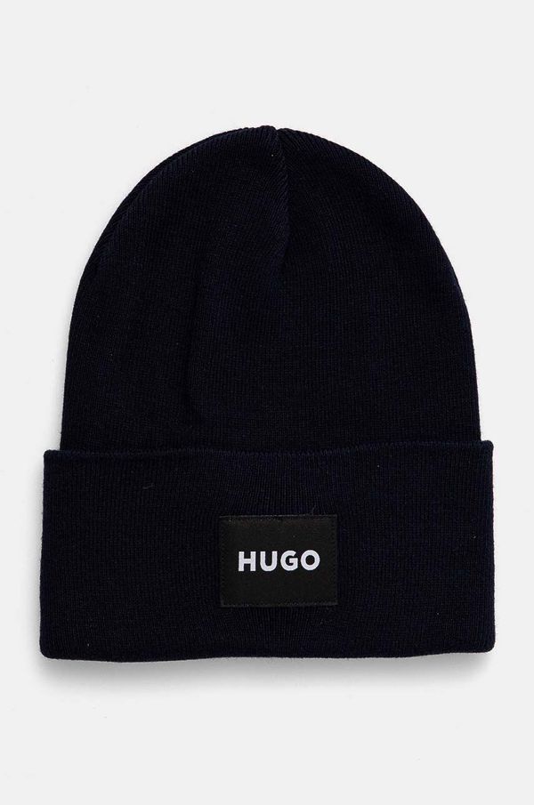 Hugo Pamučna kapa HUGO boja: tamno plava, pamučna, 50521527